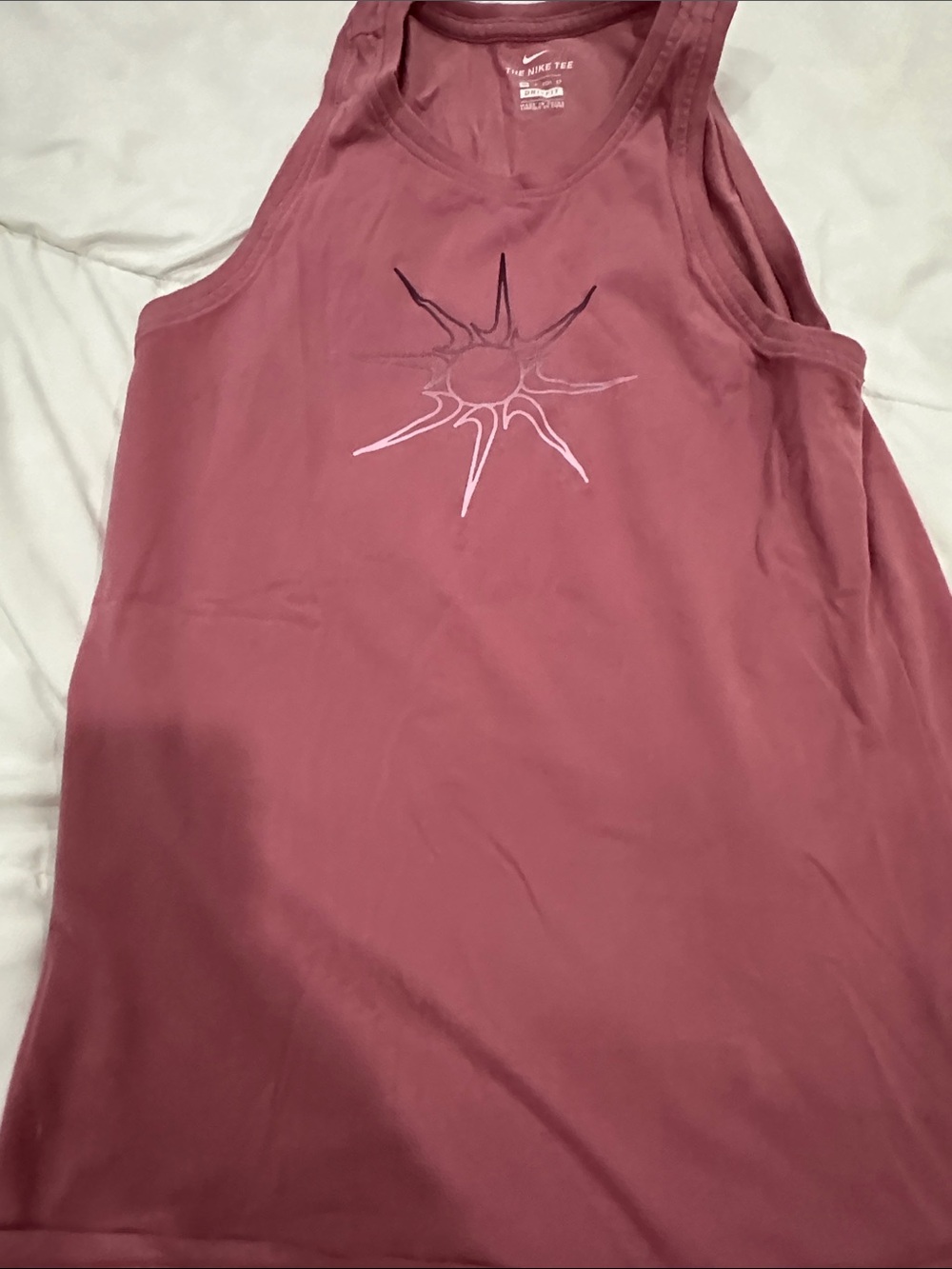 Nike Women’s Mauve Tank Top with Sun Graphic